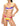 F**K Women's Multicolour Bandeau Bikini Set with Fixed American-Style Bottoms