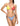 F**K Women's Multicolor Triangle Bikini Set - Adjustable Bottom