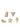 Spille Crocs Gold Icons 5 Pack Unisex - Oro