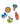 Spille Crocs Tropic Oh 5 Pack Unisex - Multicolore