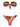 Bikini Set F**K Fascia V da Donna - Multicolore