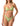 F**K Women's Green Bandeau Bikini Set with Fixed American-Style Bottoms