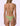 F**K Women's Green Bandeau Bikini Set with Fixed American-Style Bottoms