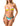 F**K Women’s Triangle Bikini Set with Adjustable Multicolour Briefs
