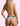 F**K Women's Multicoloured Bikini Set with Bandeau Top and Fixed American-Style Bottoms