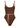 Costume Monokini F**K da Donna - Marrone