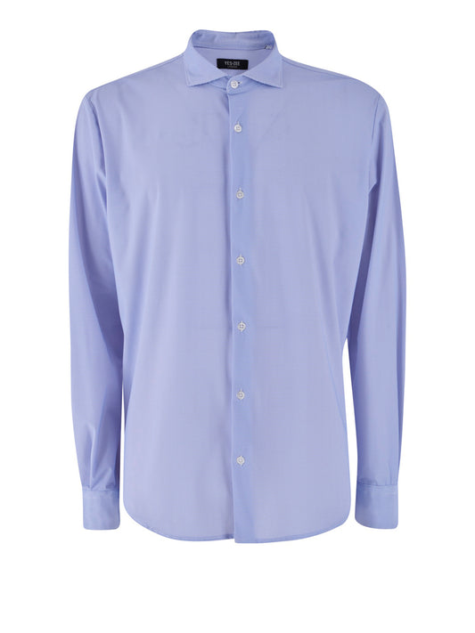 Camicia Collo Alla Francese Yes Zee da Uomo - Azzurro