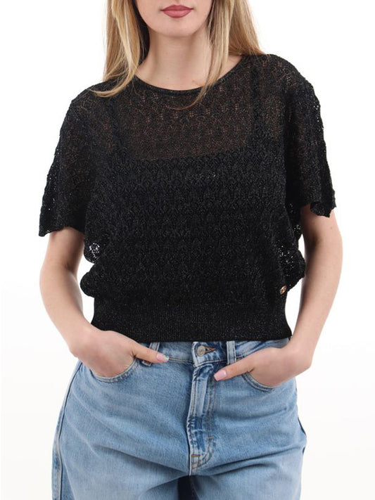 Maglia Maniche Farfalla Yes Zee da Donna - Nero