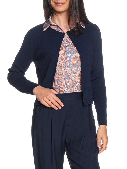 Maglia Cardigan Yes Zee da Donna - Blu