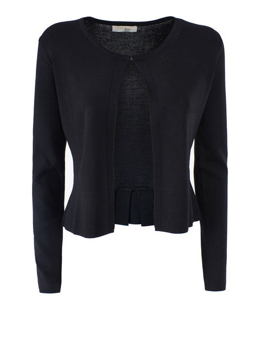 Maglia Cardigan Yes Zee da Donna - Nero
