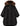 Parka Con Cappuccio in Ecopelliccia Annarita N Donna Nero