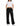 Pantalone Gamba Larga Logo Piccolo Icon Donna Nero