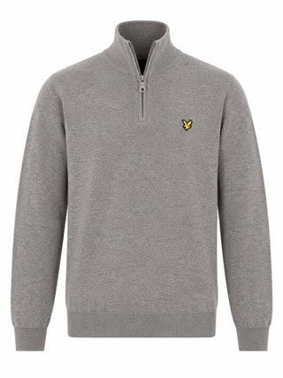 Felpa Zip Lyle & Scott Uomo Khaki Smoke Marl