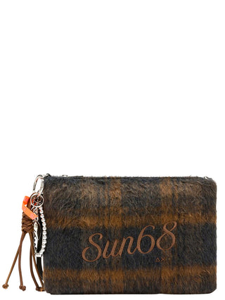 Borsa Pochette Wool Touch Fringes Sun68 da Donna - Blu